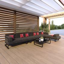  Лаунж зона угловая ТЕСОРА маренго - каркас карбон, фото 2 