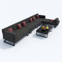  Лаунж зона угловая ТЕСОРА маренго - каркас карбон, фото 4 