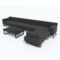  Лаунж зона угловая ТЕСОРА маренго - каркас карбон, фото 7 