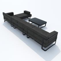  Лаунж зона угловая ТЕСОРА маренго - каркас карбон, фото 8 