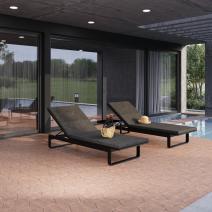  Шезлонг ЛЕТТО маренго - каркас карбон, фото 2 