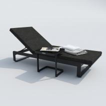  Шезлонг ЛЕТТО маренго - каркас карбон, фото 1 