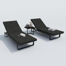  Шезлонг ЛЕТТО маренго - каркас карбон, фото 4 