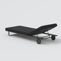  Шезлонг КОСТА на колесах черный - каркас карбон, фото 7 