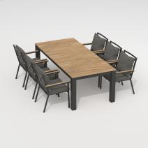  Стол обеденный ТЕЛЛА  XL из тика 300x100, фото 7 