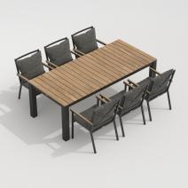  Стол обеденный ТЕЛЛА  XL из тика 300x100, фото 8 