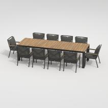  Стол обеденный ТЕЛЛА  XL из тика 300x100, фото 9 