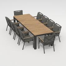  Стол обеденный ТЕЛЛА  XL из тика 300x100, фото 10 