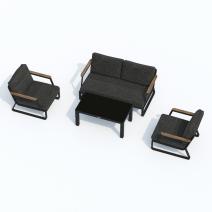  Лаунж зона ЭСТИВО маренго - каркас карбон, фото 8 