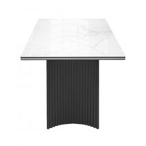  Стол DikLine KD180 керамика мрамор белый C39 глянец/опоры черные (2 уп), фото 5 