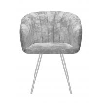  Стул DikLine 442 поворотный, M13 светло-серый, ножки белые, фото 4 