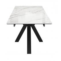  Стол DikLine SFE160 Керамика Tianshan White (белый полуглянец)/подстолье черное/опоры черные (2 уп.), фото 5 