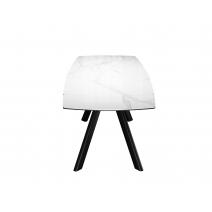  Стол DikLine KL160 керамика белый мрамор С39 глянец/опоры черные) (2 уп), фото 4 