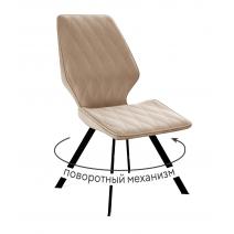  Стул DikLine 243 B03 BEIGE поворотный/ ножки черные, фото 1 