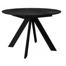  Стол DikLine SKC110 d1100 Керамика Черный мрамор/подстолье черное/опоры черные, фото 1 