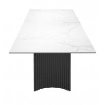  Стол DikLine KD180 керамика мрамор белый C39 глянец/опоры черные (2 уп), фото 6 