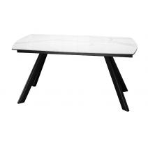  Стол DikLine KL160 керамика белый мрамор С39 глянец/опоры черные) (2 уп), фото 5 