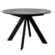  Стол DikLine SKC110 d1100 Керамика Серый мрамор/подстолье черное/опоры черные, фото 1 