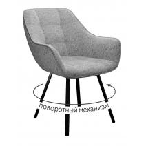  Стул DikLine 252 М поворотный, NS10 GREY, ножки черные, фото 1 