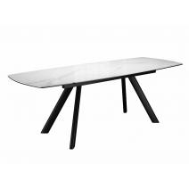  Стол DikLine KL160 керамика белый мрамор С39 глянец/опоры черные) (2 уп), фото 8 