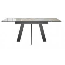  Стол DikLine SKM120 Керамика Titanium Silver River Polished/подстолье черное/опоры черные, фото 4 