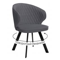  Стул DikLine 249 поворотный, B28 ANTRACITE, ножки черные, фото 1 