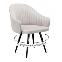 Стул DikLine 439 поворотный, C103 крем, ножки черные, фото 1 