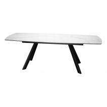  Стол DikLine KL160 керамика белый мрамор С39 глянец/опоры черные) (2 уп), фото 3 