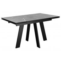  Стол DikLine SKM120 Керамика серый мрамор/подстолье черное/опоры черные (2 уп.), фото 1 