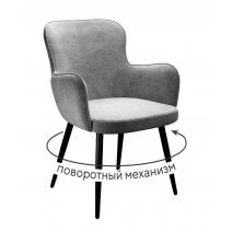  Стул DikLine 503 поворотный TW09 светло-серый, ножки черные, фото 1 