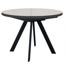  Стол DikLine RD100 Хромикс белый/опоры черные, фото 1 