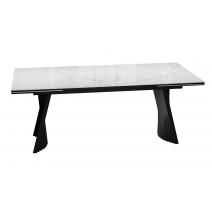  Стол DikLine KD180 керамика мрамор белый C39 глянец/опоры черные (2 уп), фото 3 