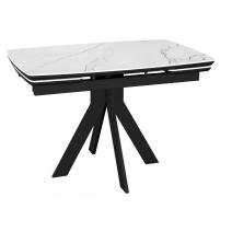  Стол DikLine DKU120 Керамика Белый мрамор/подстолье черное/опоры черные (2 уп.), фото 1 