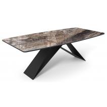  Стол DikLine SKY220 Керамика Amadeus/подстолье черное/опоры черные (2 уп.), фото 1 