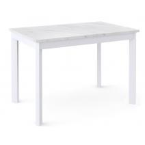  Стол Dikline L110 Мрамор белый (ЛДСП EGGER)/Опоры белый, фото 1 