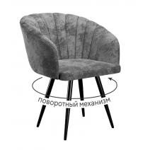  Стул DikLine 442 поворотный, M14 серый, ножки черные, фото 1 
