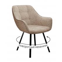  Стул DikLine 252 М поворотный, NS04 CREAM, ножки черные, фото 1 