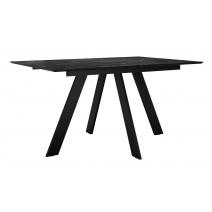  Стол DikLine DKD140, керамика 140(180)х80, мрамор черный матовый, опоры черные (2 уп.), фото 1 