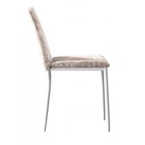  Стул DikLine 270 M02 бежевый, ножки белые, фото 3 