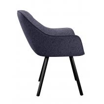  Стул DikLine 252 М поворотный, NS13 GRAPHITE, ножки черные, фото 3 