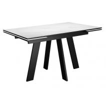  Стол DikLine SKM120 Керамика Белый мрамор/подстолье черное/опоры черные (2 уп.), фото 1 