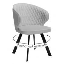  Стул DikLine 249 поворотный, B22 GREY, ножки черные, фото 1 