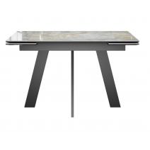  Стол DikLine SKM120 Керамика Titanium Silver River Polished/подстолье черное/опоры черные, фото 5 