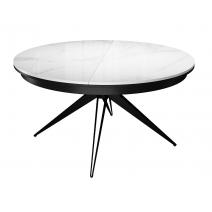  Стол DikLine KW120 керамика белый мрамор C11 глянец/опоры черные (2 уп), фото 5 