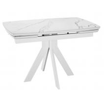  Стол DikLine DKU120 Керамика Белый мрамор/подстолье белое/опоры белые (2 уп.), фото 1 