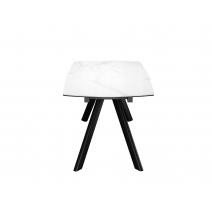  Стол DikLine KL160 керамика белый мрамор С39 глянец/опоры черные) (2 уп), фото 6 