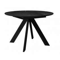  Стол DikLine SKC100 d1000 Керамика Черный мрамор/подстолье черное/опоры черные, фото 1 