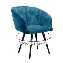  Стул DikLine 442 поворотный, M19 бирюза, ножки черные, фото 1 