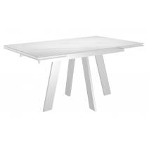  Стол DikLine SKM140 Керамика Белый мрамор/подстолье белое/опоры белые (2 уп.), фото 1 