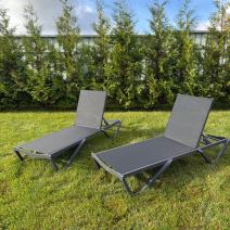  Комплект шезлонгов ENZO в черном цвете, фото 1 